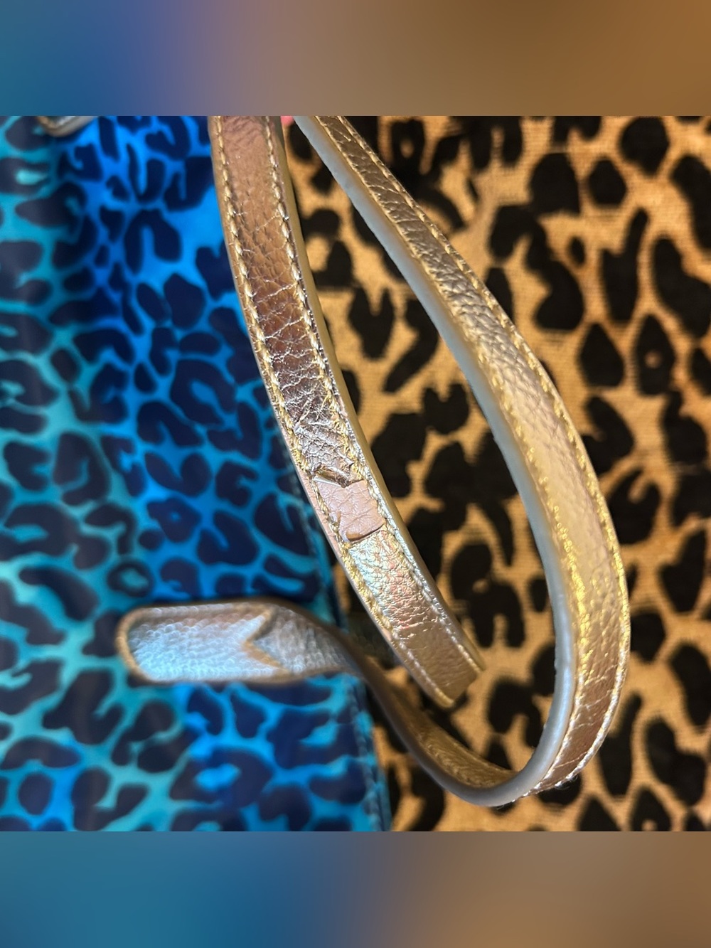Lilly evita oyster bay leopard print tote bag with strap - Picture 5 of 7